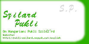 szilard pukli business card